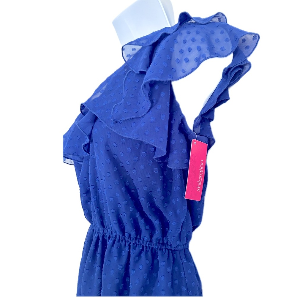 Xhilaration - Blue off the shoulder dotted Swiss dress - S - Picture 4 of 7